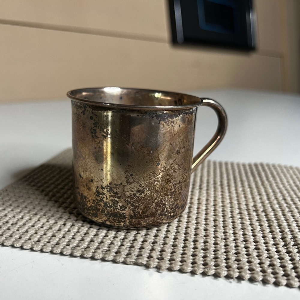 Reed & Barton Sterling Silver Baby Cup Vintage X175 Tarnish Patina 2.25in